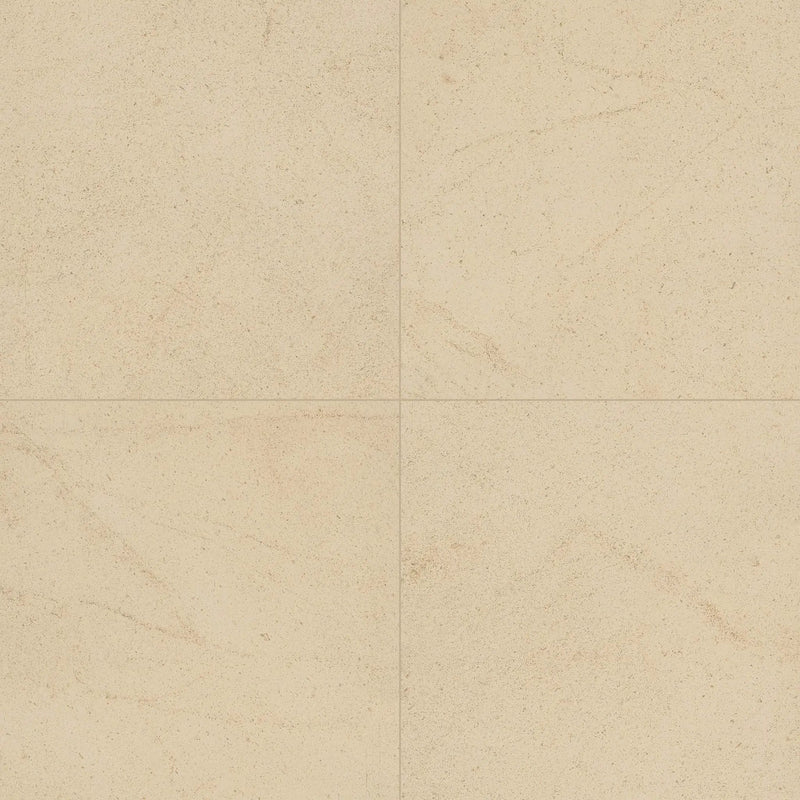 Livingstyle Cream Matte Limestone Look Porcelain Pavers 24x24 close up