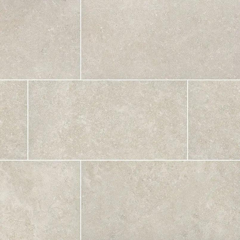 Livingstyle Pearl Matte Limestone Look Porcelain Pavers 18x36 close up