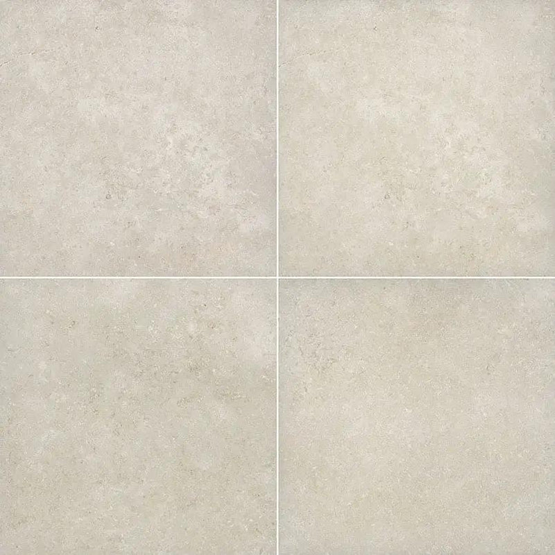 Livingstyle Pearl Matte Limestone Look Porcelain Pavers 24x24 close up