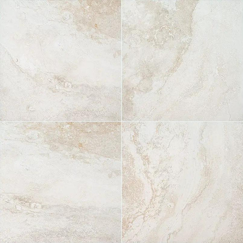 Livingstyle Travertino Matte Travertine Look Porcelain Pavers 24x24 close up