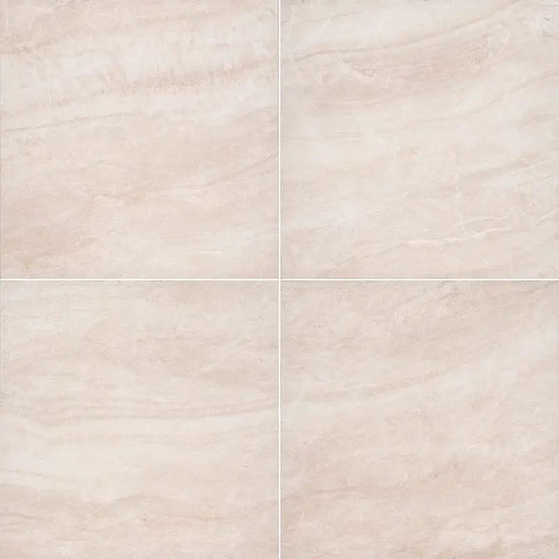 Praia Crema Matte Marble Look Porcelain Pavers 24x24 close up