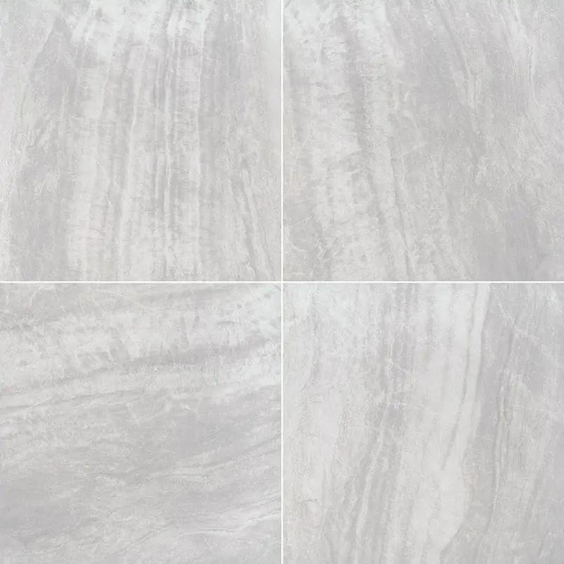 Praia Grey Matte Marble Look Porcelain Pavers 24x24 close up