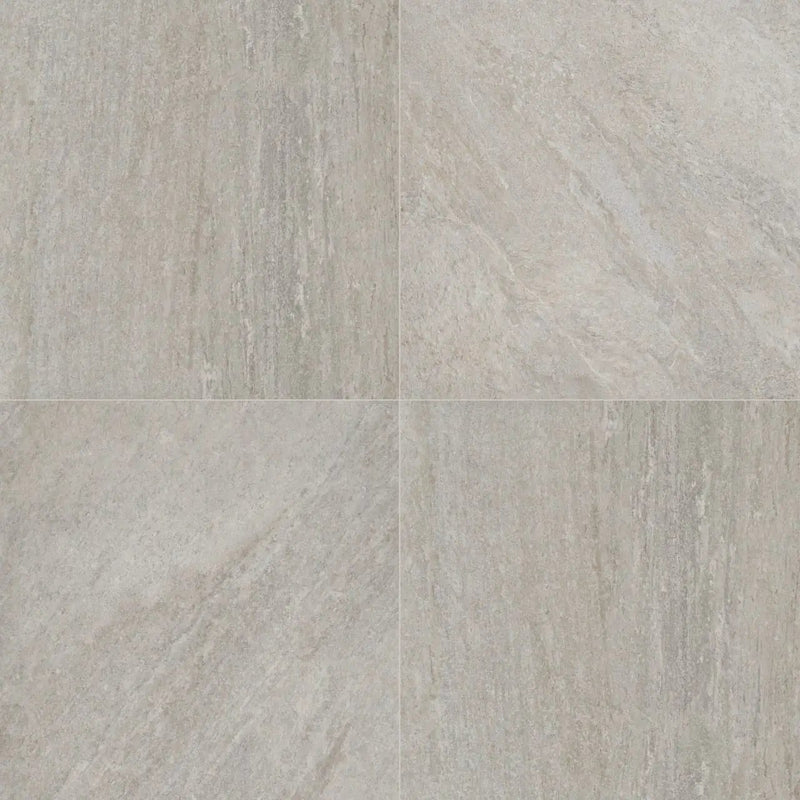 Quartz Silver Matte Porcelain Pavers 24x24 close up