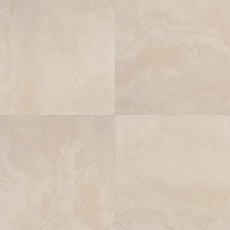 Tierra Ivory Matte Travertine Look Porcelain Pavers 24x24 close up