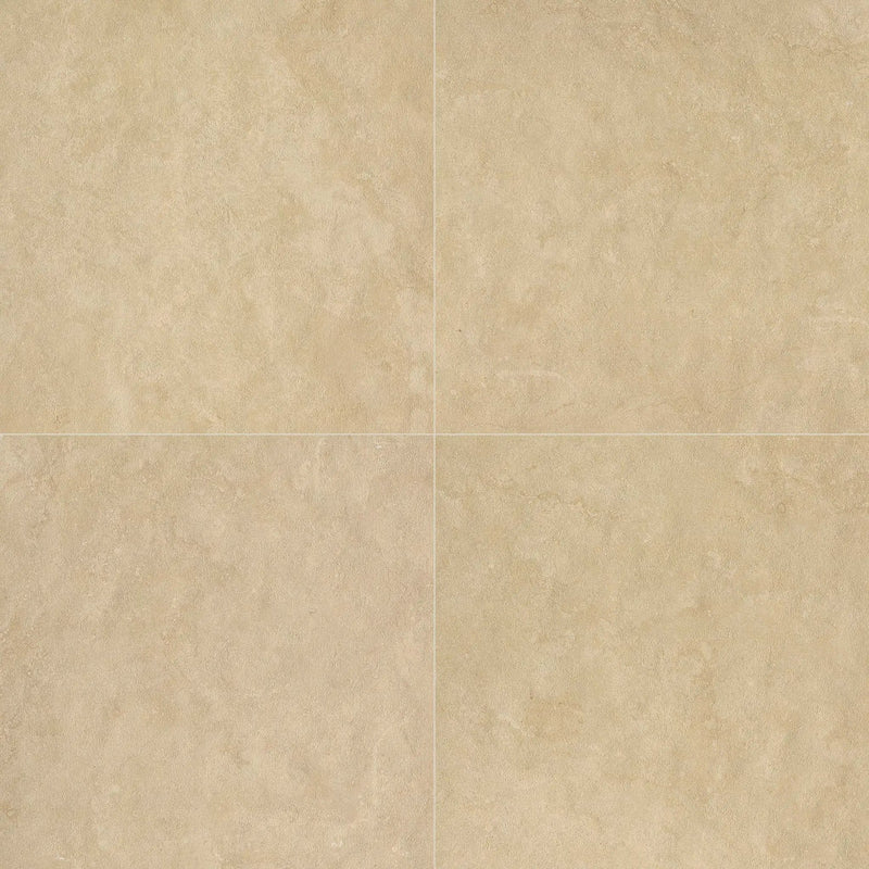 Tierra Ivory Matte Pattern Travertine Look Porcelain Pavers close up