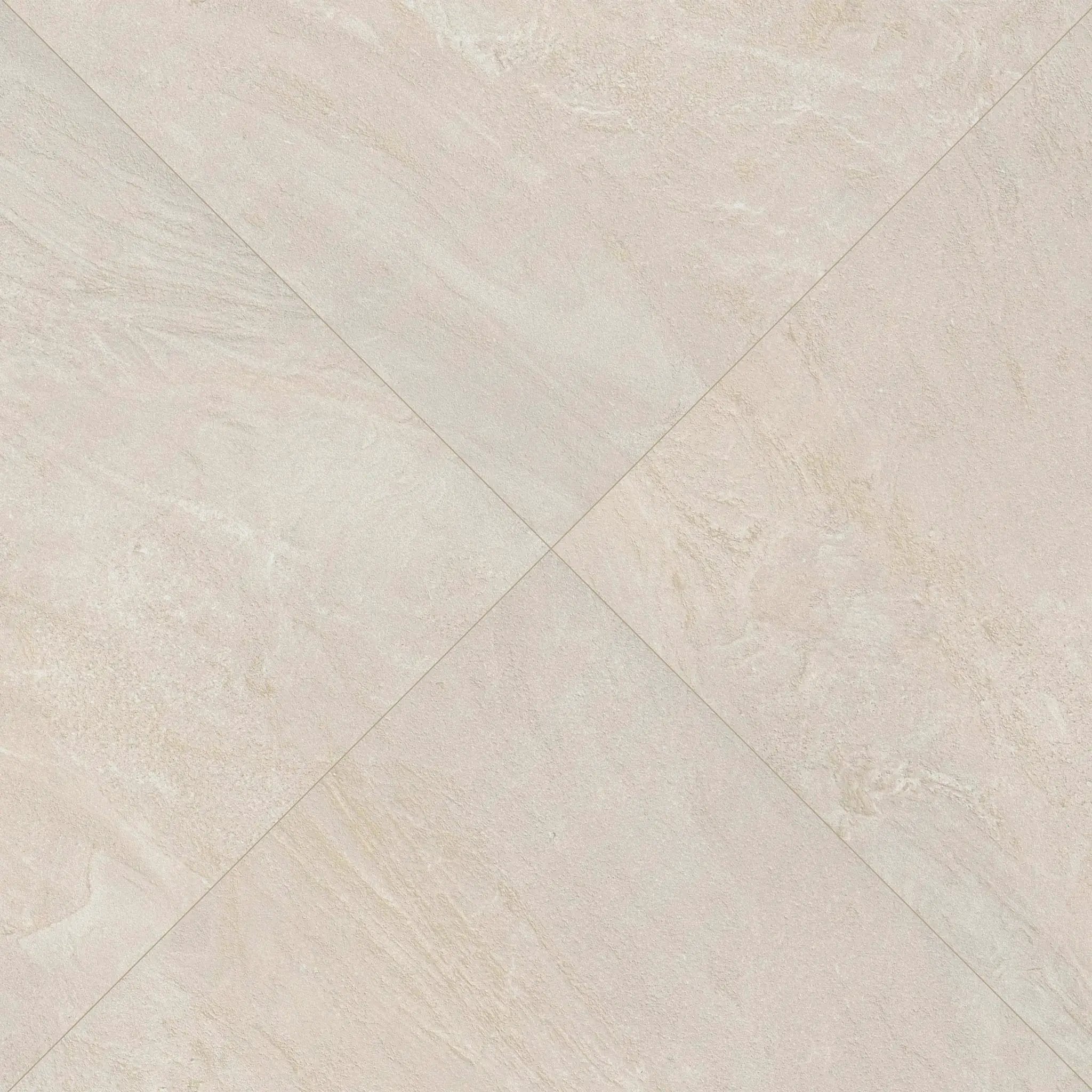 Vortexa Champagne Matte Porcelain Pavers 24x24 angled view