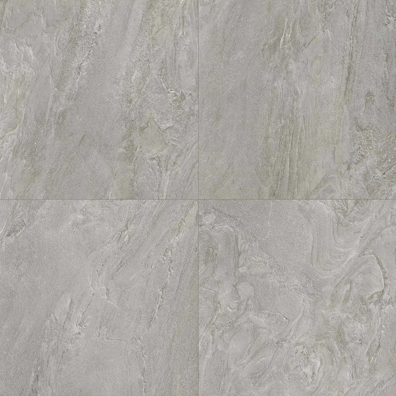 Vortexa Silver Matte Porcelain Pavers 24x24 close up