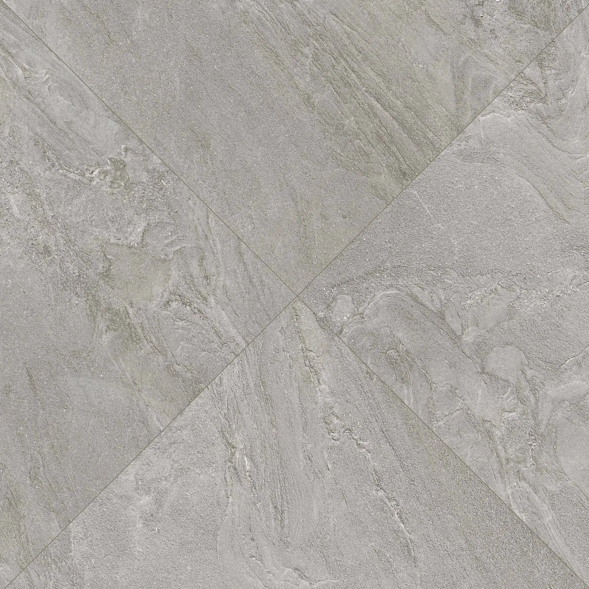 Vortexa Silver Matte Porcelain Pavers 24x48 angled view