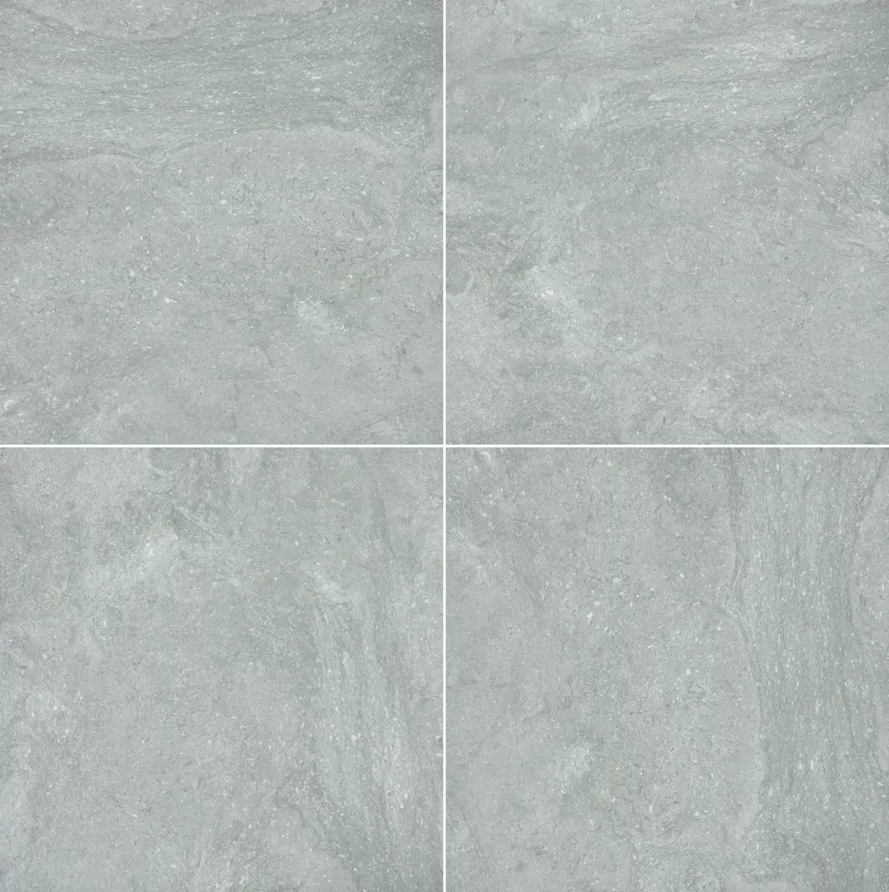 Vulkon Grey Matte Limestone Look Porcelain Pavers 24x24 close up