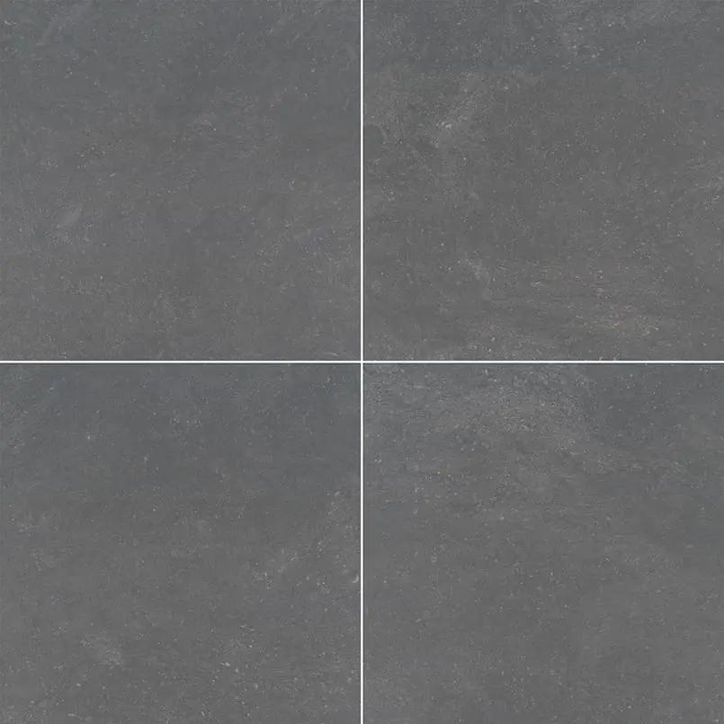Vulkon Nero Matte Limestone Look Porcelain Pavers 24x24 close up