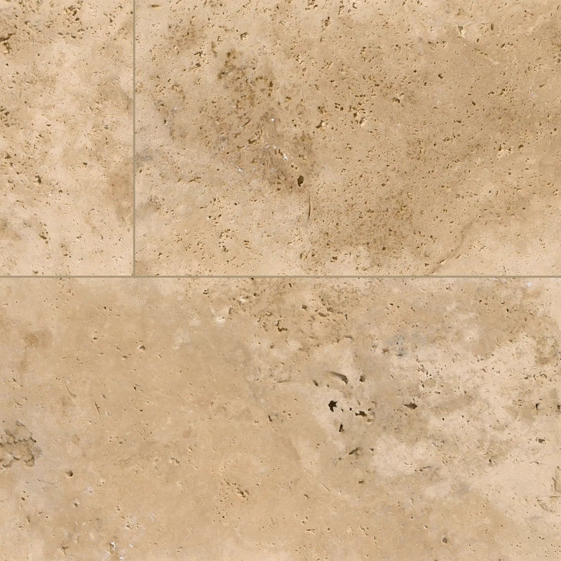 Tuscany Beige Tumbled Travertine Pavers 8x16 by MSI Surfaces