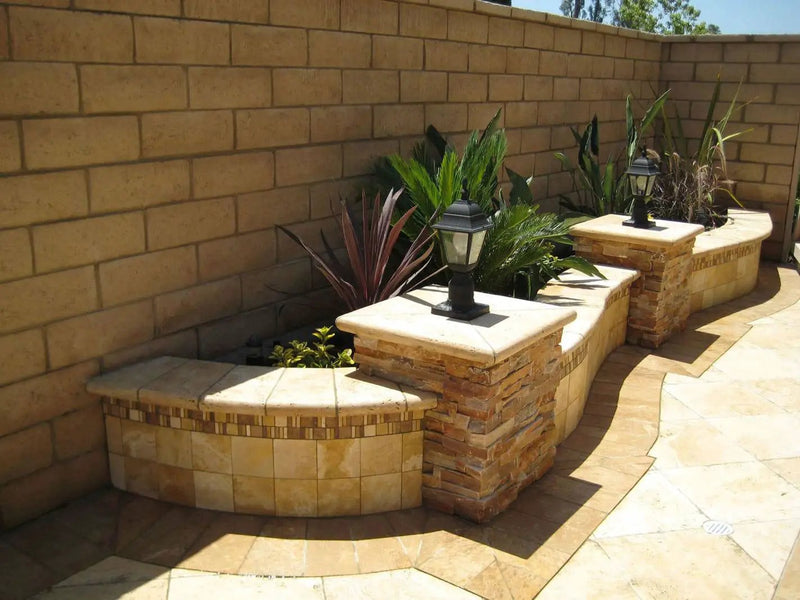 Tuscany Riviera Tumbled Travertine Pavers 16x24 by MSI Surfaces