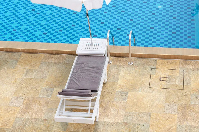 Tuscany Scabas Tumbled Pattern Travertine Pavers in a finished room