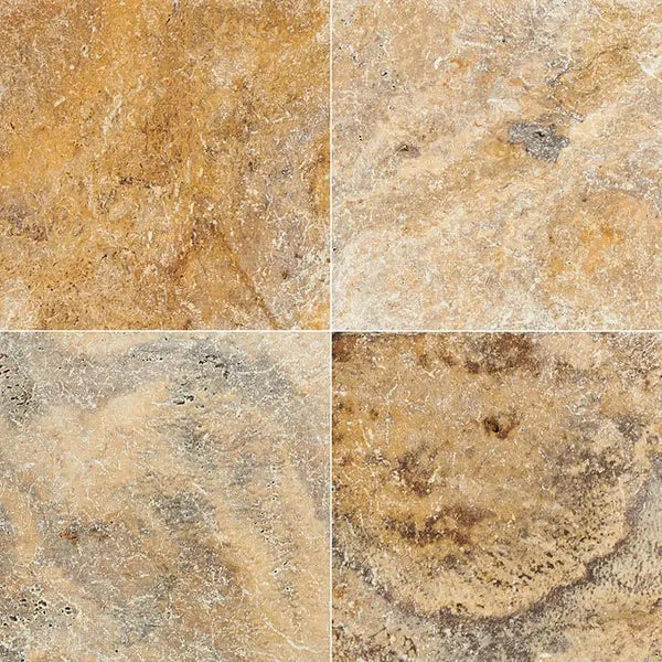 Tuscany Scabas Tumbled Travertine Pavers 16x16