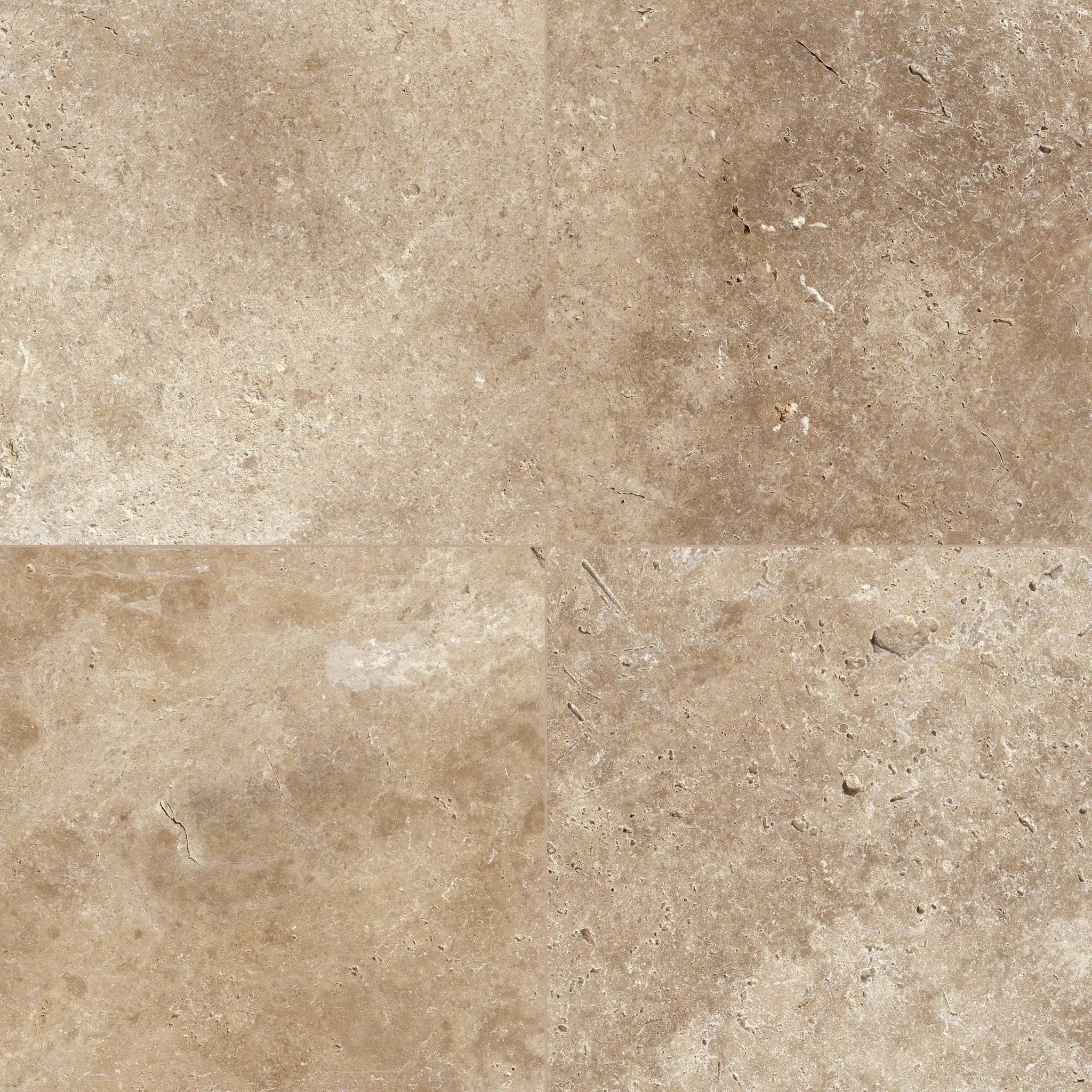 Tuscany Walnut Tumbled Travertine Pavers 24x24 close up