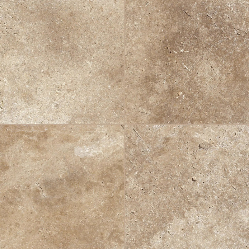Tuscany Walnut Tumbled Travertine Pavers 24x24 close up