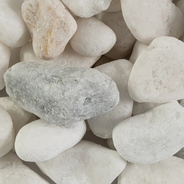 Himalaya White Pebbles Natural Marble Pavers 0.00 inch