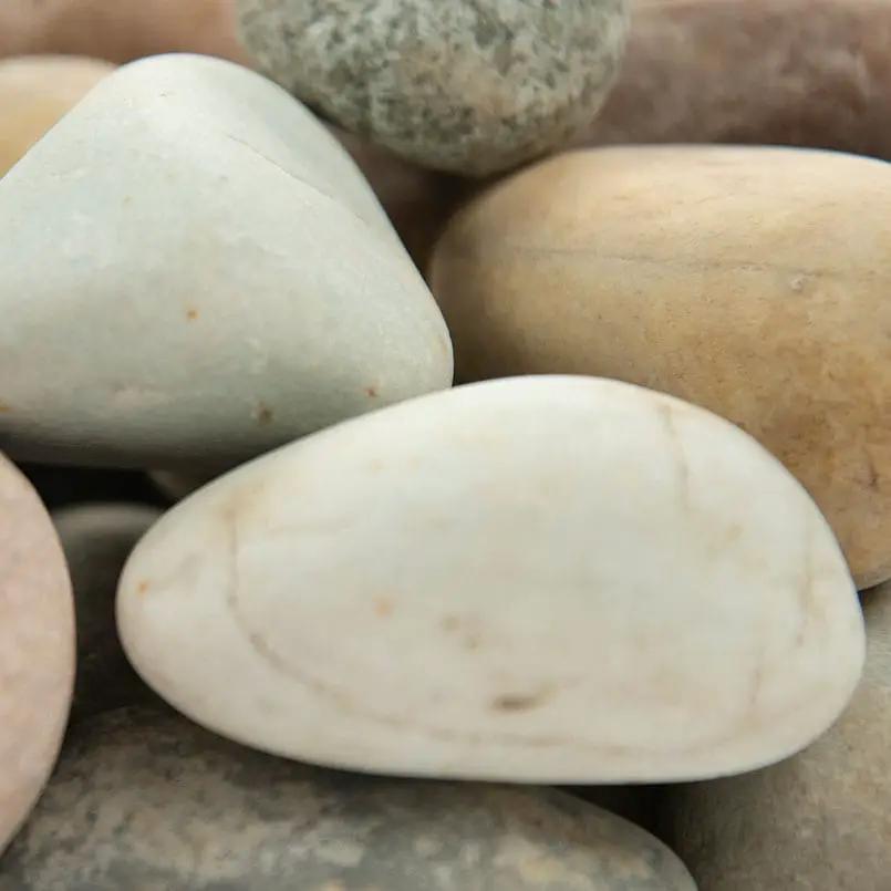 Amazon Multi Pebbles Natural Quartzite Pavers 4.50 inch angled view