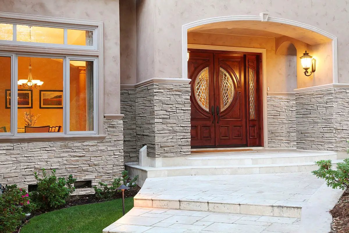 Peninsula Cream Natural Cement Pavers in a finished room