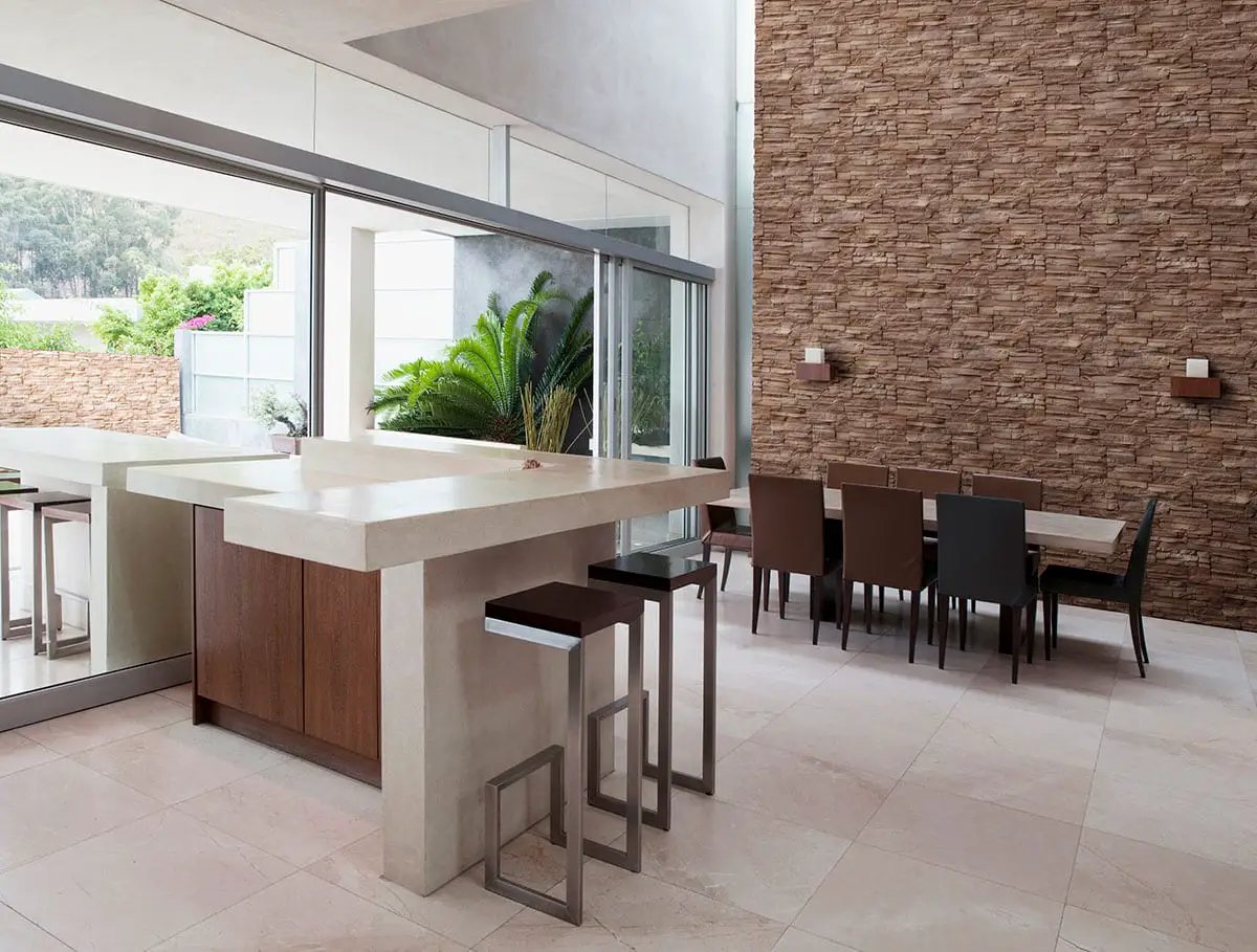 Peninsula Earth Natural Cement Pavers 2 in a finished room