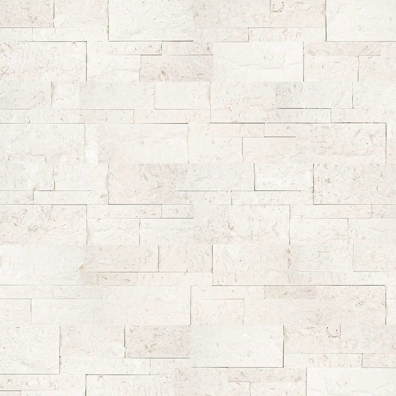 Mayra White Xl Split Face Limestone Pavers 9x24 close up