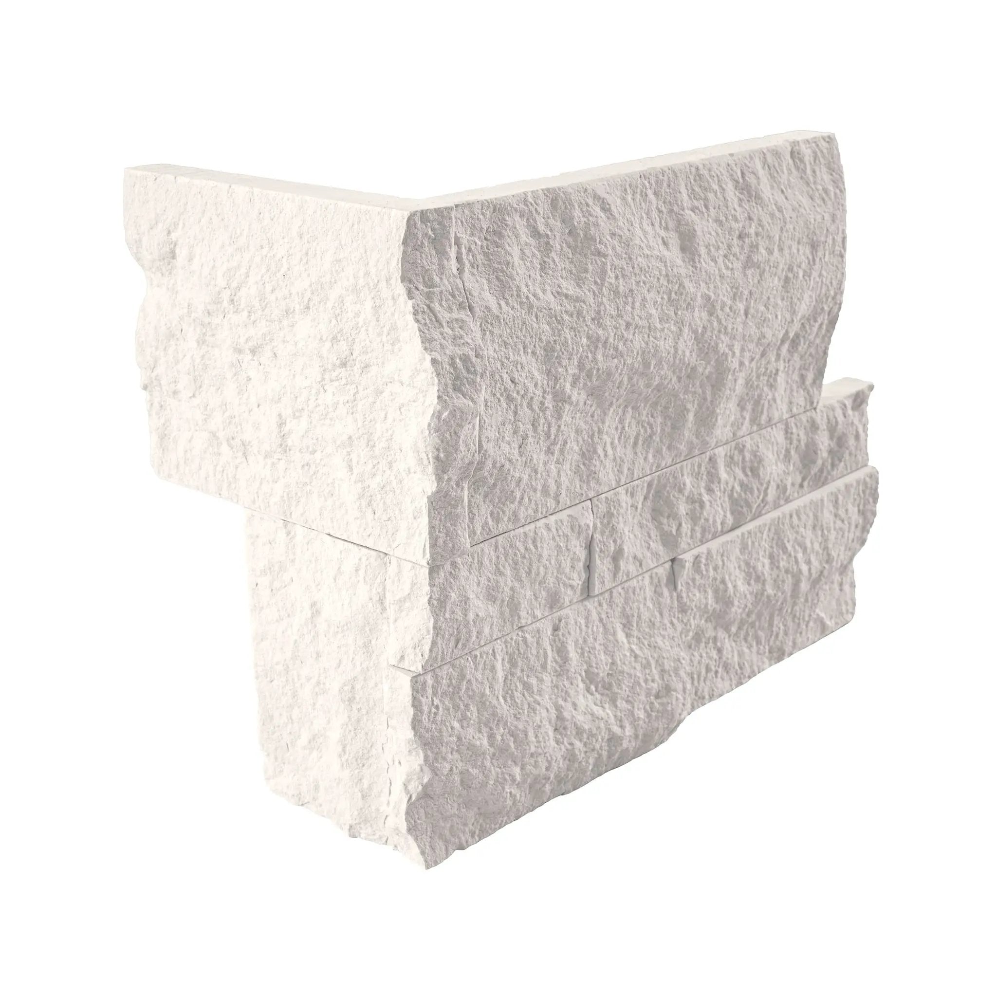 Taja Cream Split Face Corner Limestone Pavers 9x12 close up