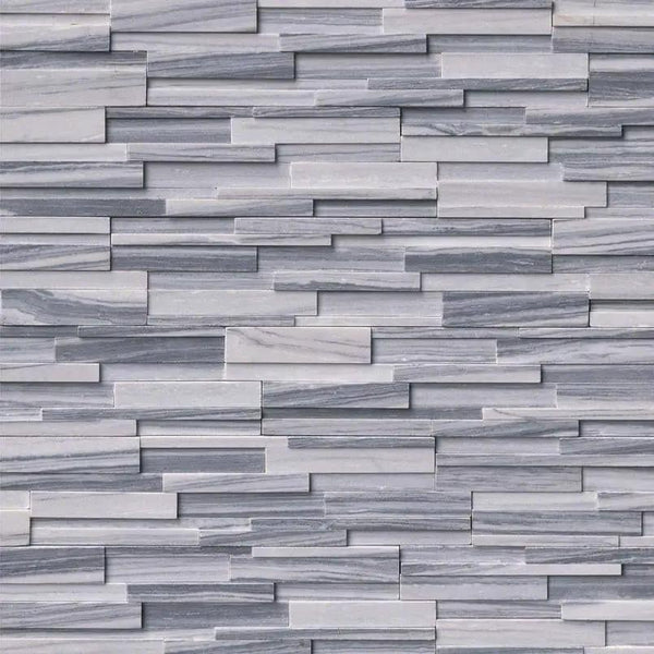 Alaska Gray 3d Honed Marble Pavers 6x24