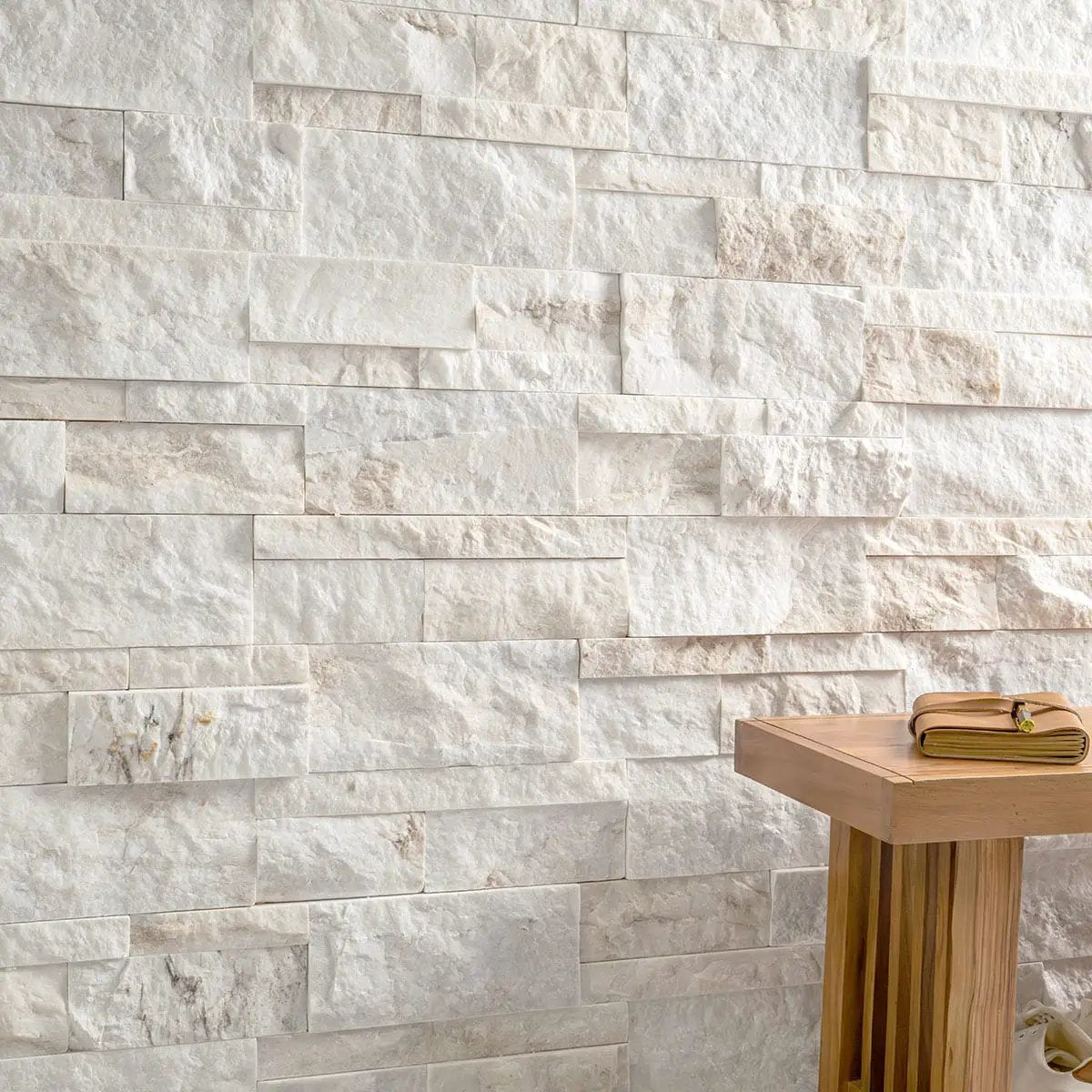 Arabescato Venato Natural Marble Pavers 9x24 in a finished room