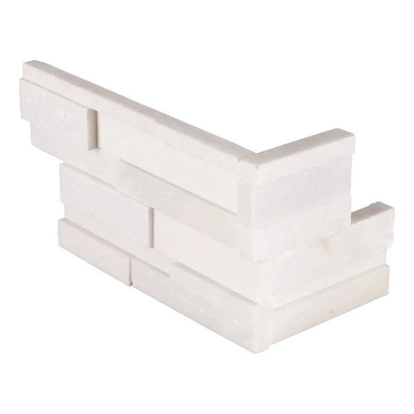 Arctic White 3d Honed Marble Pavers 6x12