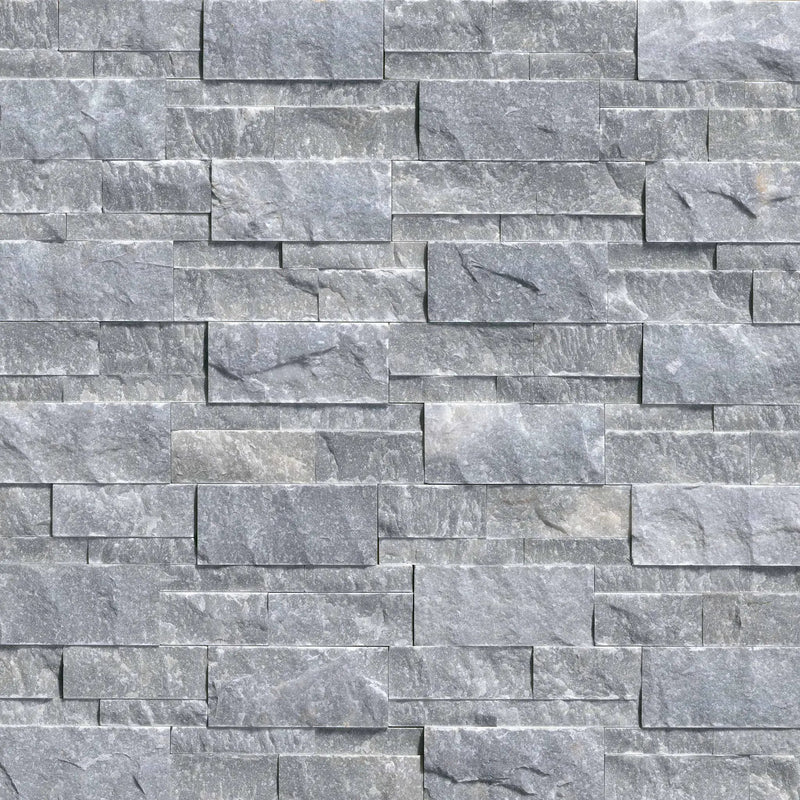 Atlantic Blue Split Face Marble Pavers 9x24 close up