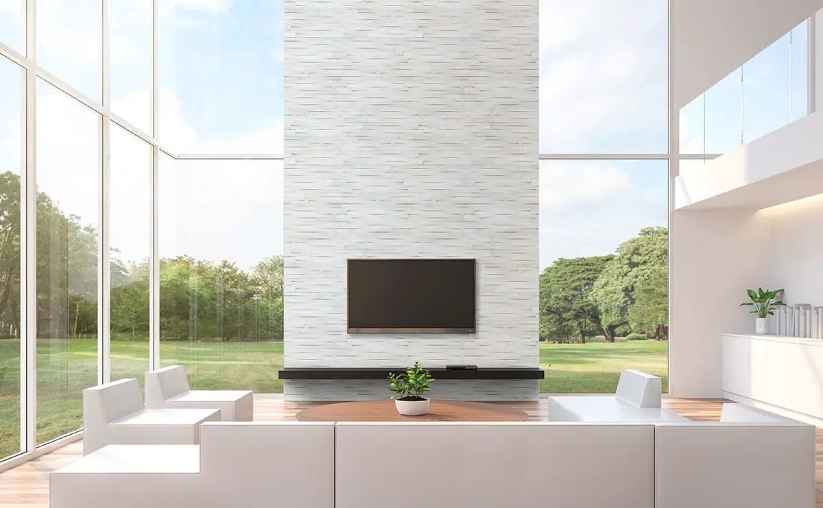 Cosmic White 3d Wave Split Face Marble Pavers 6x18 by MSI Surfaces