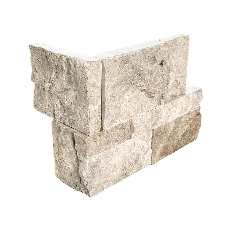 Royal Cream Split Face Marble Pavers 9x18 close up