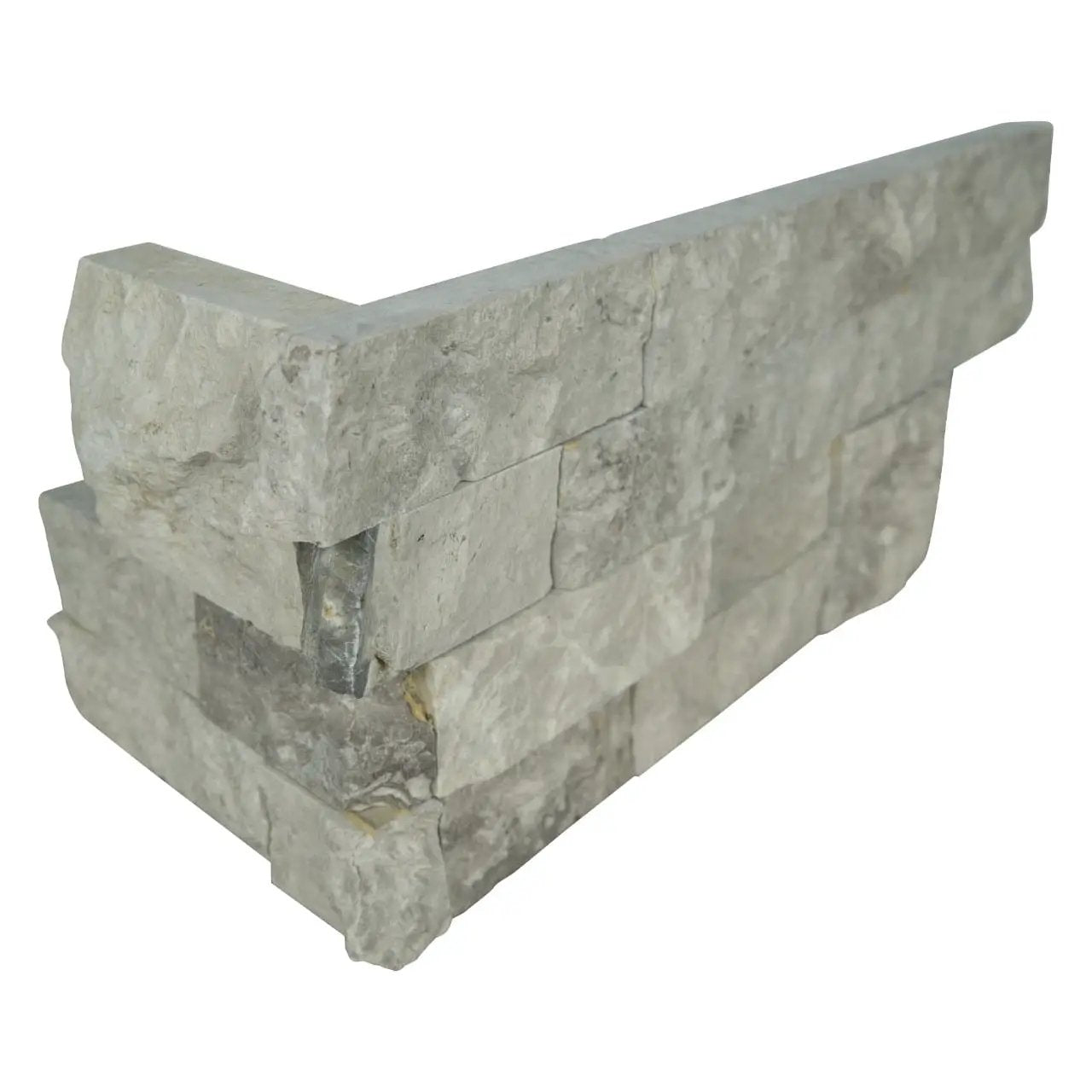 Silver Canyon Split Face Marble Pavers 6x18 close up