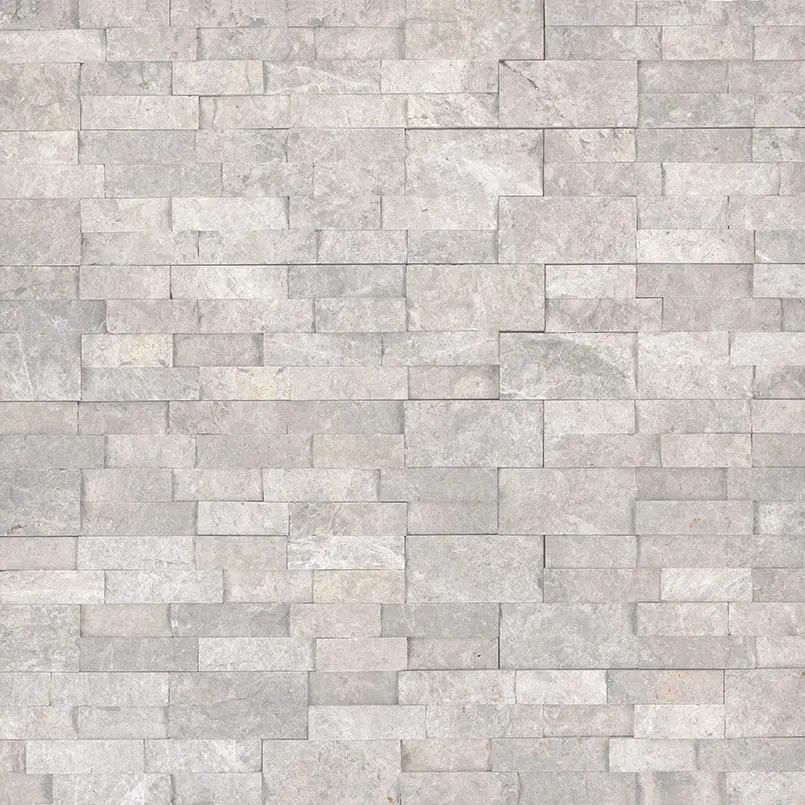Silver Canyon Split Face Marble Pavers 6x24 close up