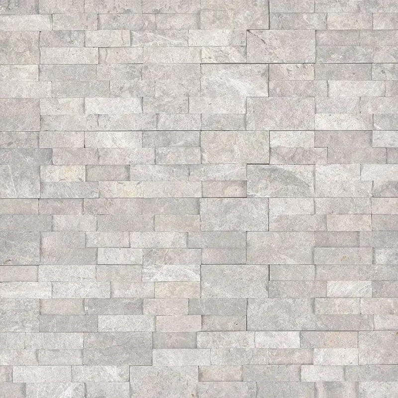 Silver Canyon Split Face Marble Pavers 6x24 close up