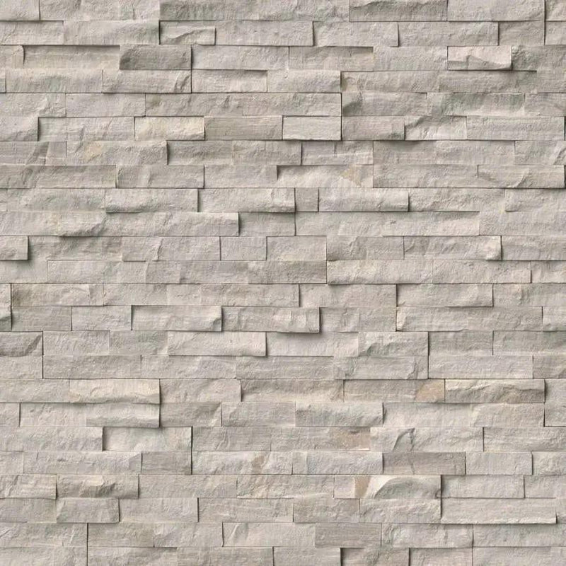 White Oak Split Face Marble Pavers 6x24 close up