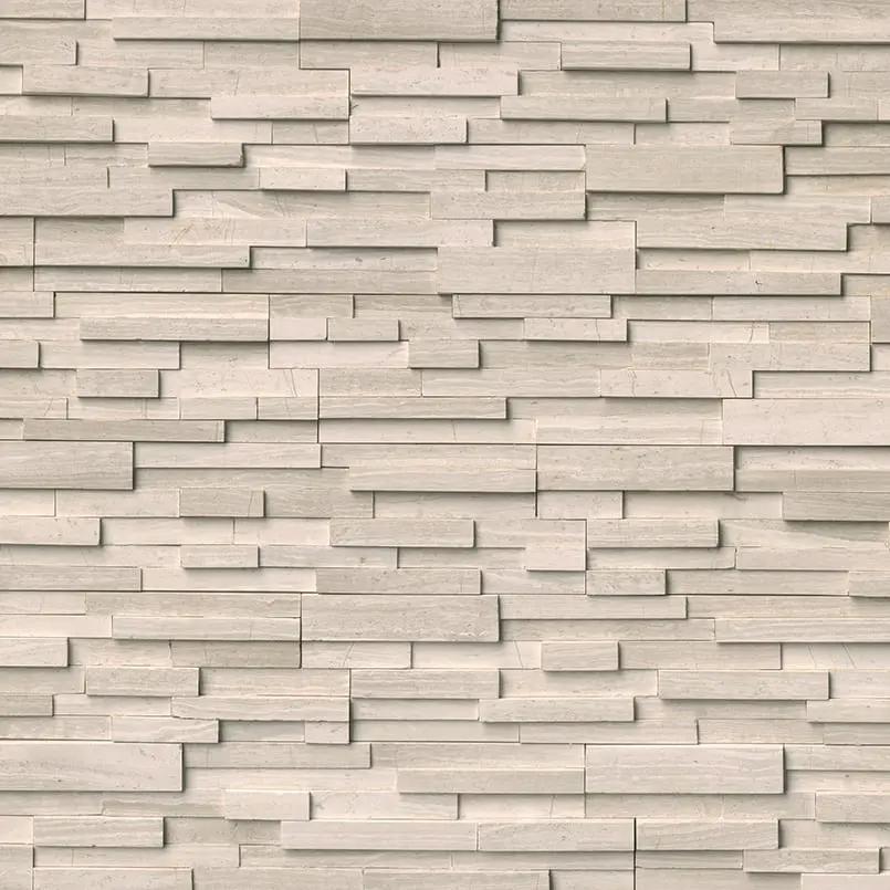 White Oak Split Face Marble Pavers 6x24 3DH close up