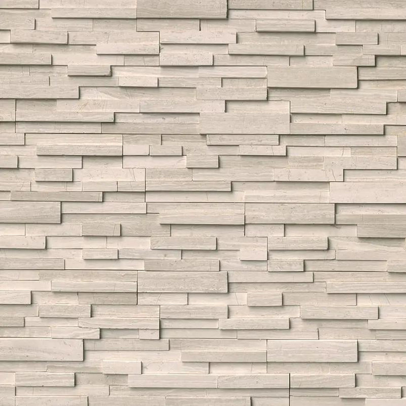 White Oak Split Face Marble Pavers 6x24 3DH close up