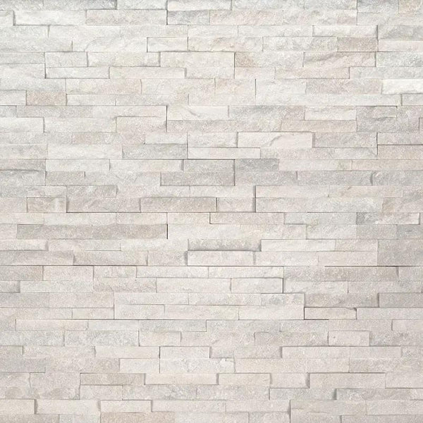 Arctic White Mini Split Face Marble Pavers 4.5x16