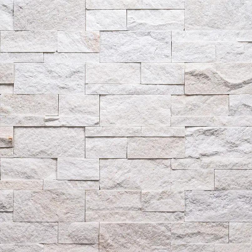 Arctic White Xl Split Face Quartzite Pavers 9x24 close up