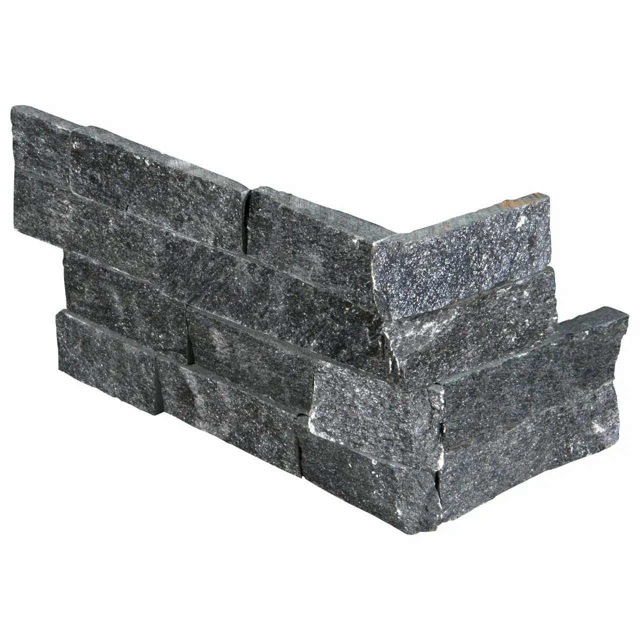 Coal Canyon Split Face Corner Quartzite Pavers 6x12 close up