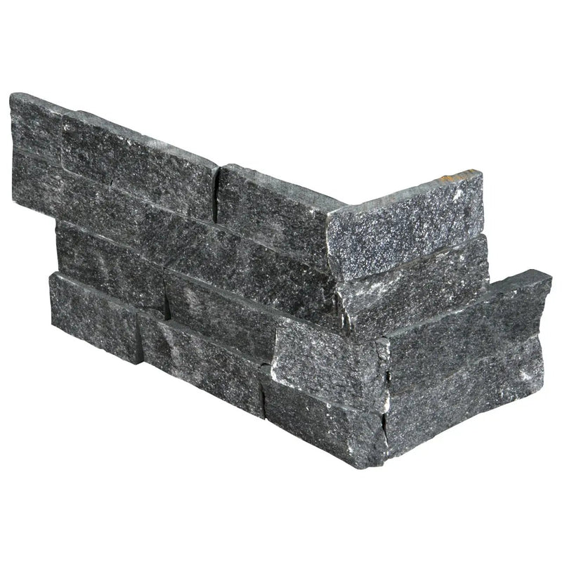 Coal Canyon Split Face Corner Quartzite Pavers 6x12 close up