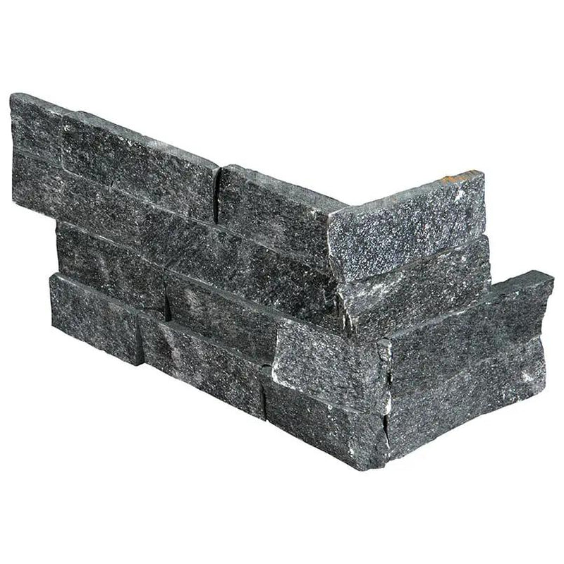 Coal Canyon Split Face Corner Quartzite Pavers 6x12 close up