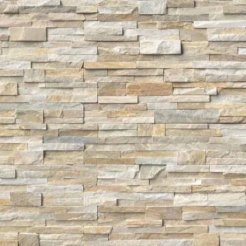 Golden Honey Split Face Quartzite Pavers 6x24 close up
