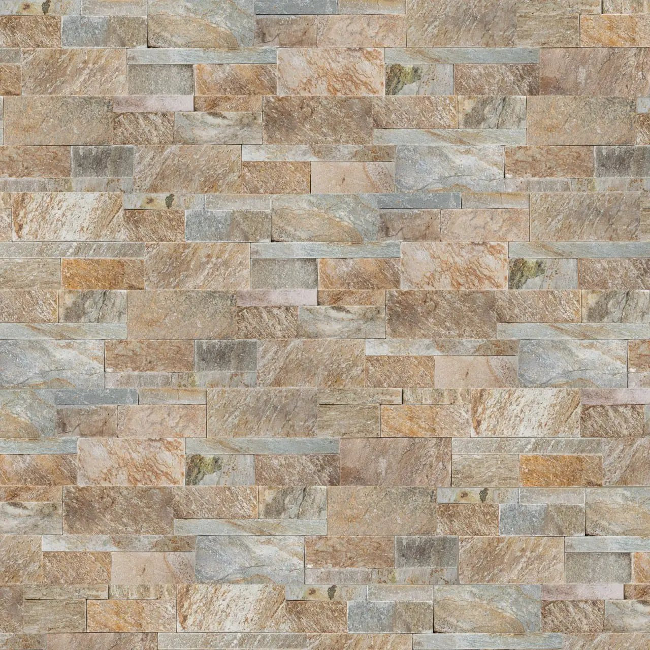 Golden Honey Xl Split Face Quartzite Pavers 9x24 close up