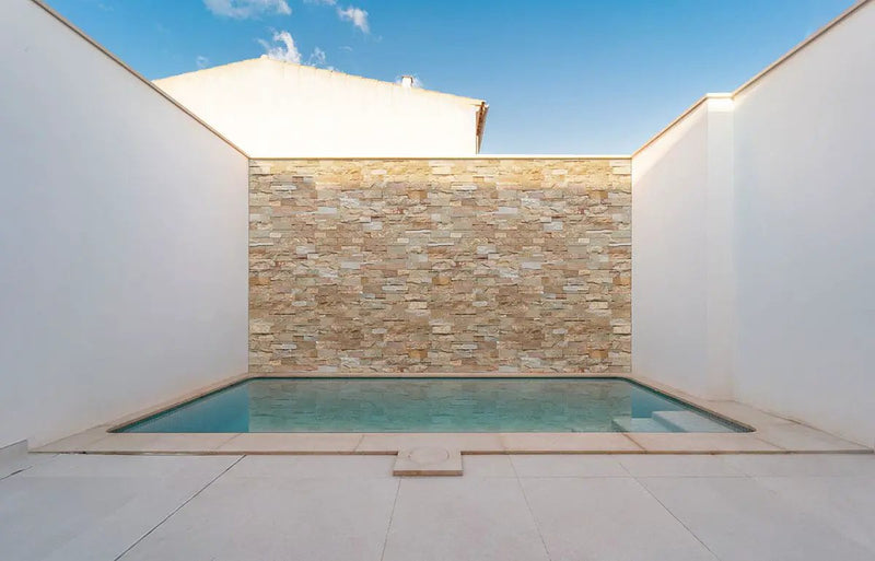 Golden White Xl Split Face Quartzite Pavers 9x24 by MSI Surfaces