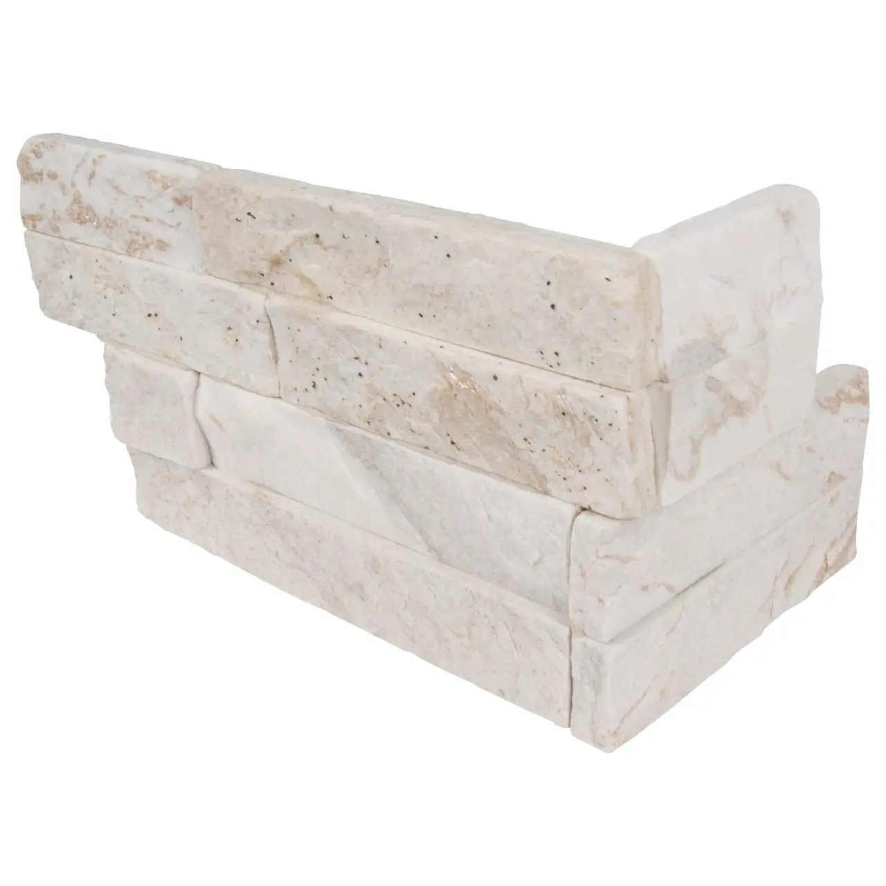 Royal White Split Face Quartzite Pavers 6x18 close up