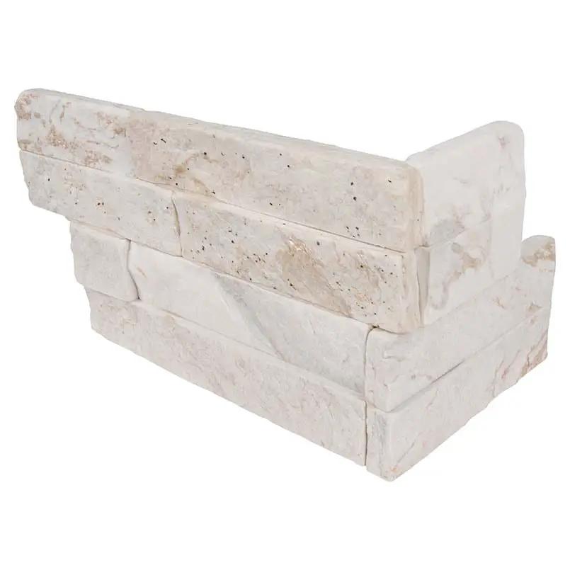 Royal White Split Face Quartzite Pavers 6x18 close up