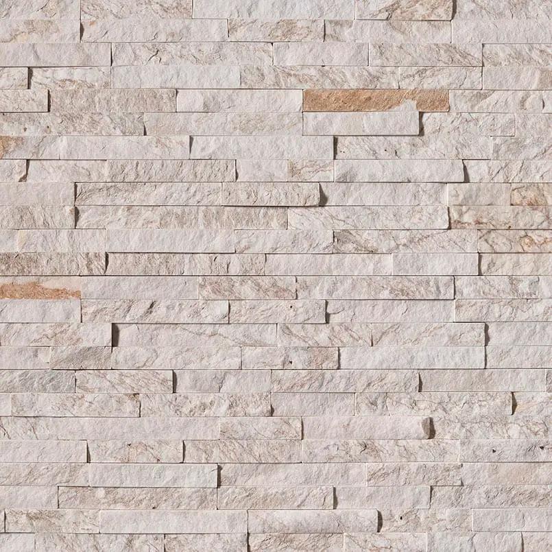 Royal White Split Face Quartzite Pavers 6x24 close up