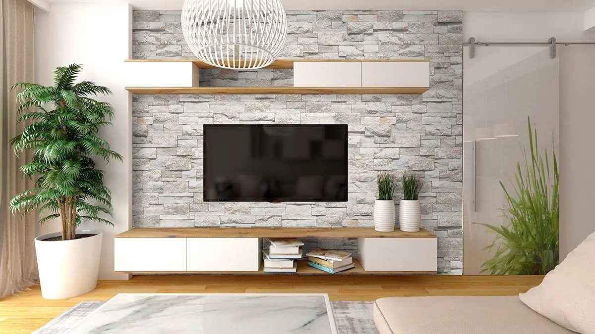 Royal White Xl Split Face Quartzite Pavers 9x24 in a finished room